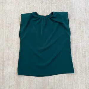 Express Green Sleeveless Crewneck Blouse Top M Work Office Career